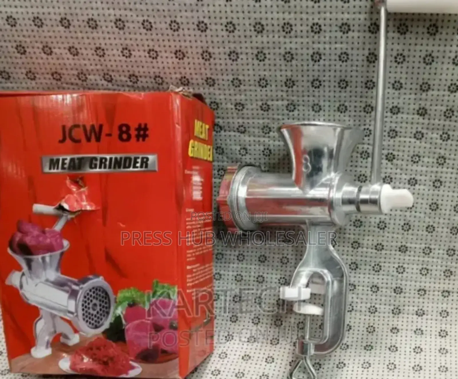 A JCW-8 Manual Meat Grinder.