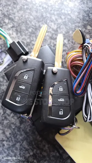 Alarm System With Flip Key Remote Button (No Cut Out)