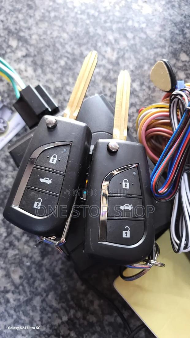 Alarm System With Flip Key Remote Button (No Cut Out)