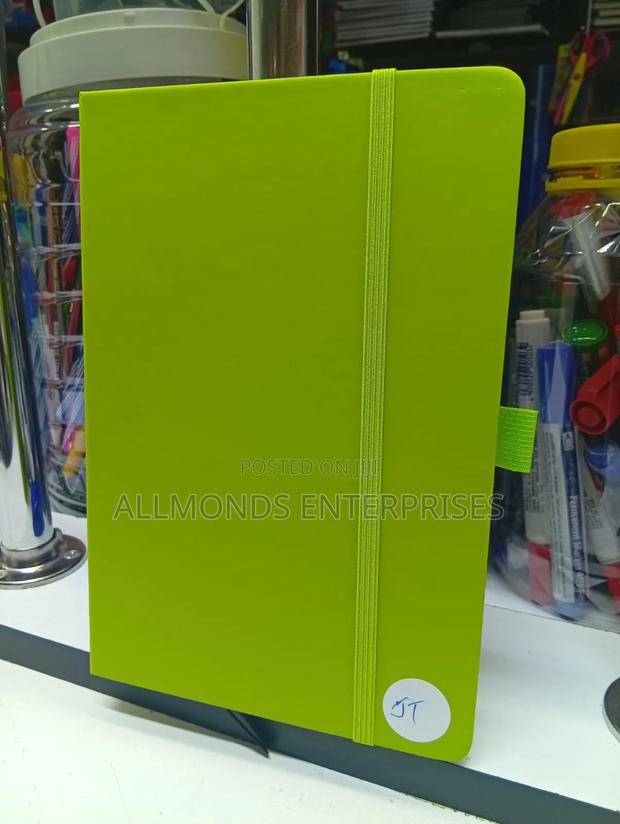 A5 Notebook Green Cover With String - main view