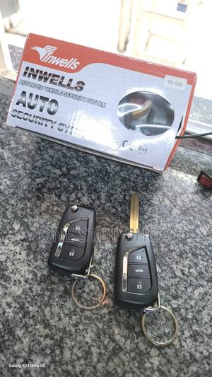 Keyless Entry Car Alarm System+2flip Key Fob 3button Remote(No Cut Out - thumbnail 2