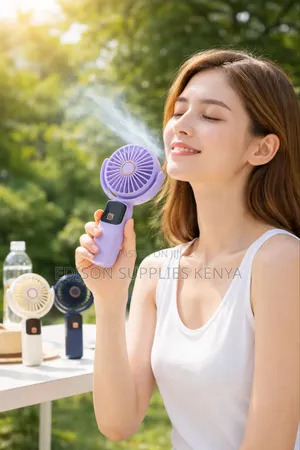 Hand Fans Led Digital Handheld Fan Rechargeable Handfan Makeup