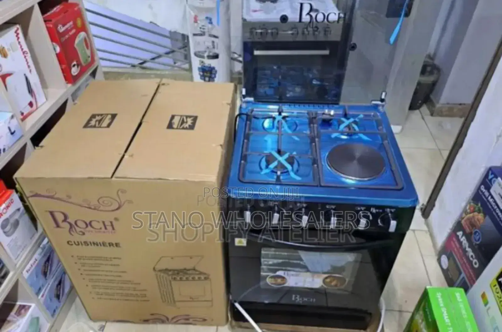 Colour Black-Roch 60×60 Standing 3+1 Cooker