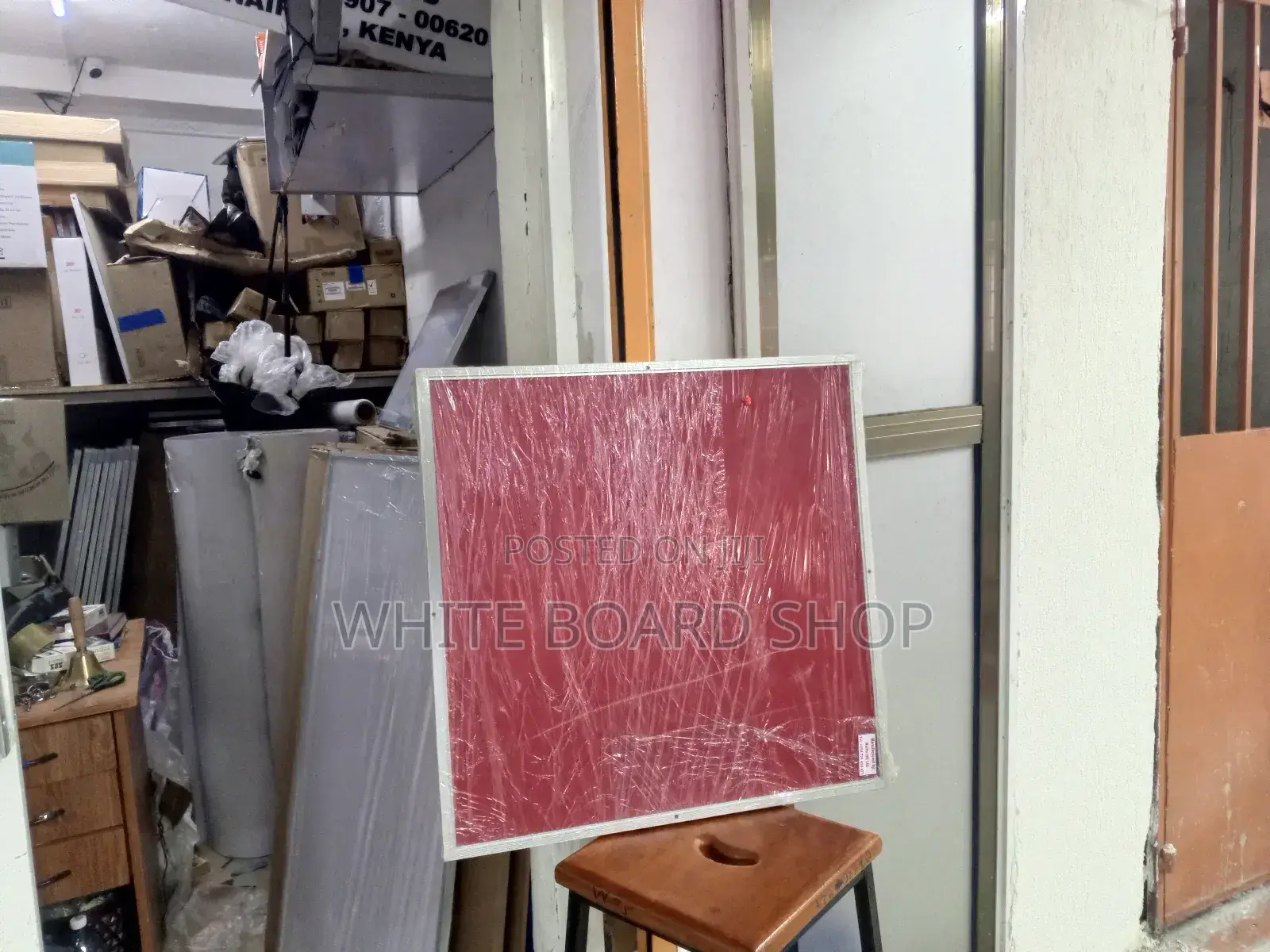 2ft X 2ft Small Red Notice Board for New Office