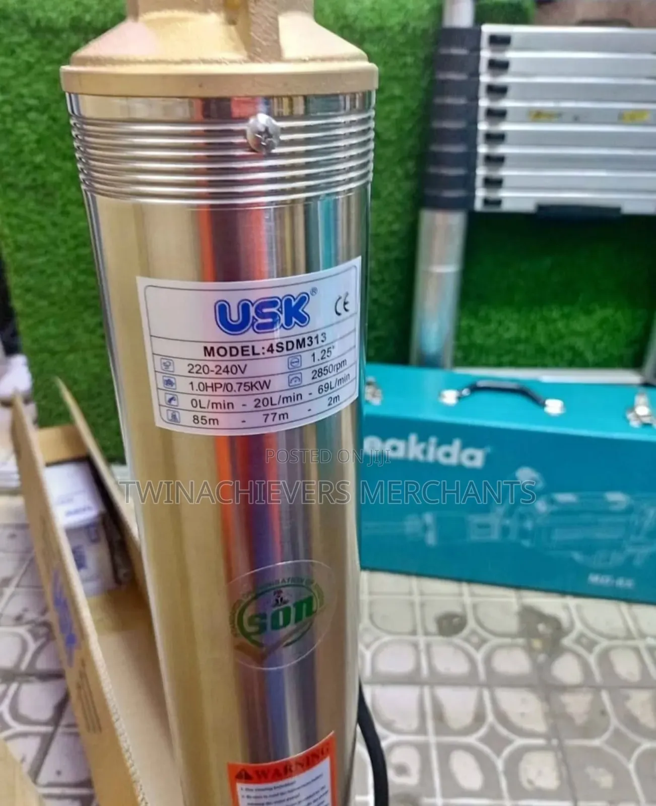 1hp Electric Submersible Water Pump 85mtrs