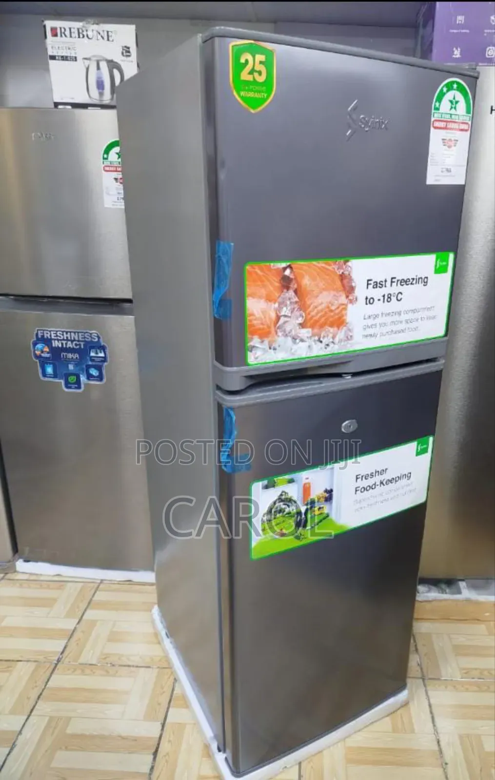 Affordable Syinix Double Door 138l 
Refrigerator Available