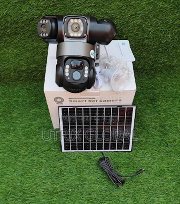 V380 Triple Lens Solar Camera With Wide Coverage