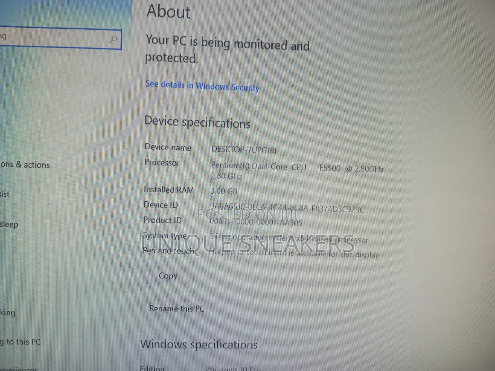 Desktop Computer HP 3GB Intel Pentium HDD+SSD 256GB