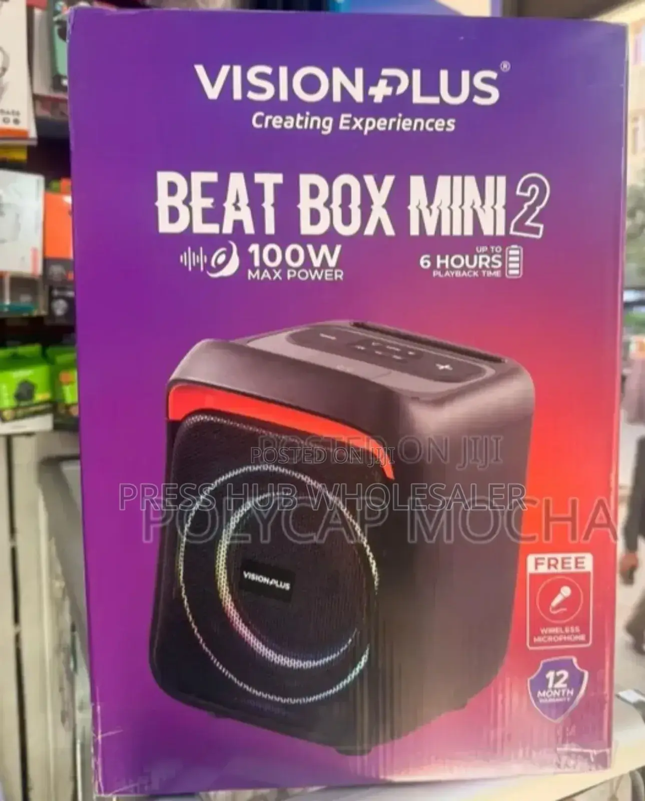 Vision Plus Beatbox Mini Portable Bluetooth Speaker.