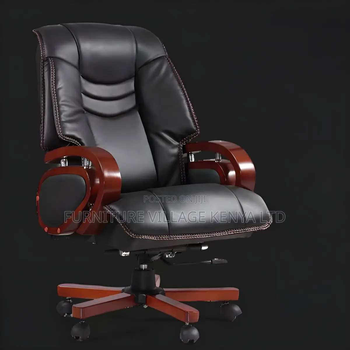 Office Leather Seats| Black Leather High Back Executive Chair