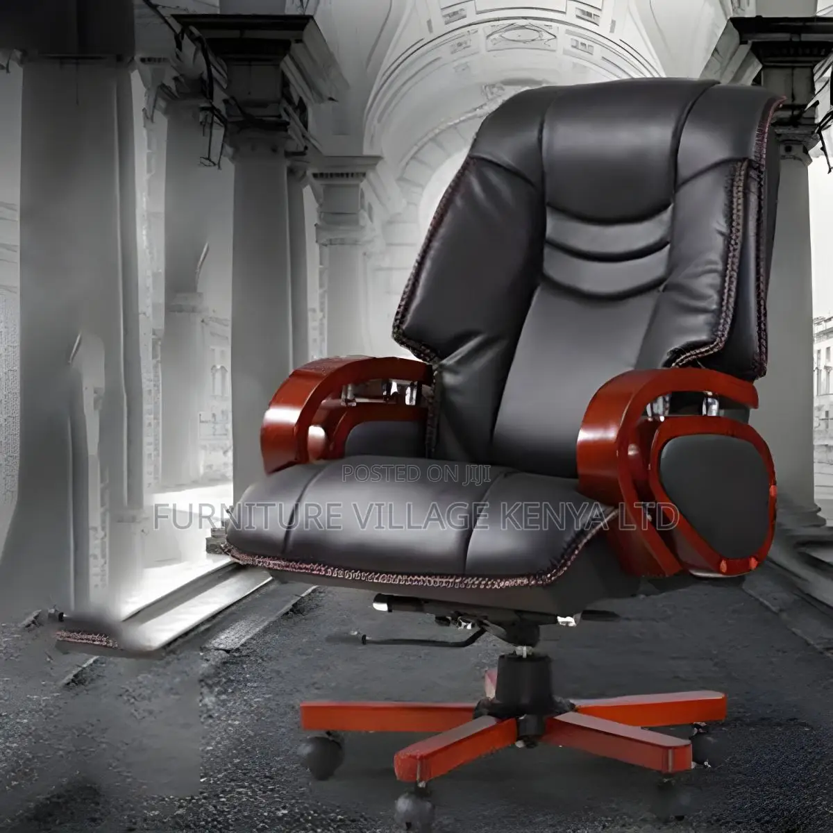 Office Leather Seats| Black Leather High Back Executive Chair
