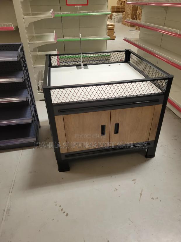 Premium Supermarket Display Platform With Storage - main view