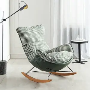 Home Chair; Modern Leather Rocking Chair For Home Or Business