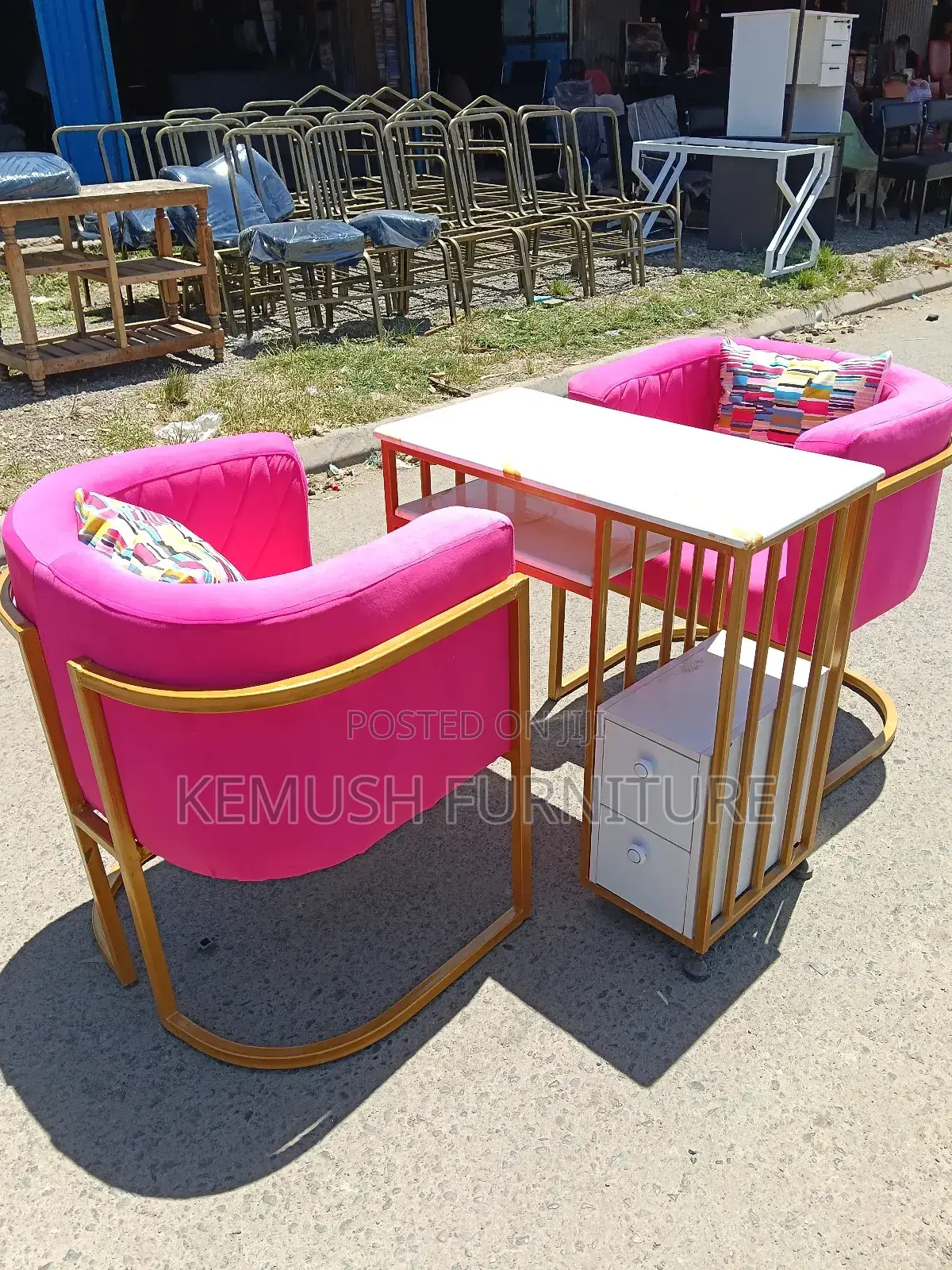 2 Styling Chairs Plus a Table