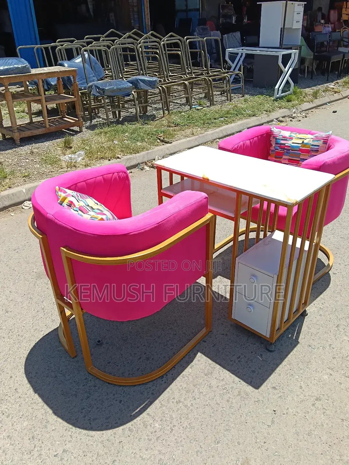 2 Styling Chairs Plus a Table