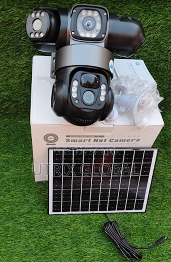 Smart V380 Triple Lens 4g Solar Camera For Home Security