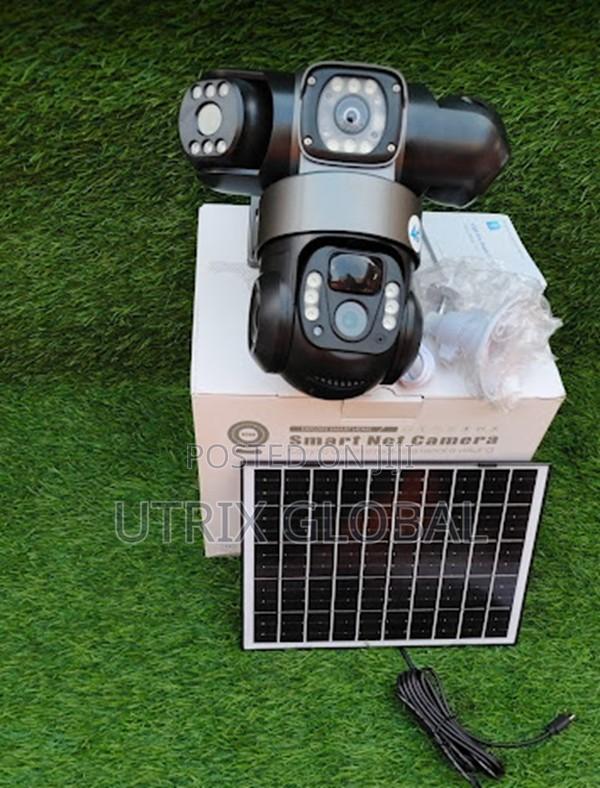 V380 Solar Powered Triple Lens Camera With App Control