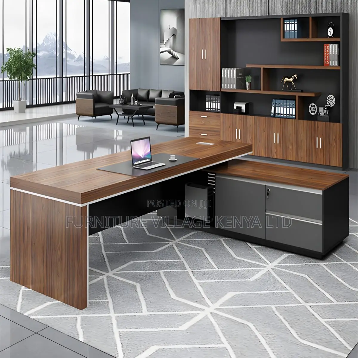 Office Tables| 1.8 Meters L-shaped Executive Office Desk