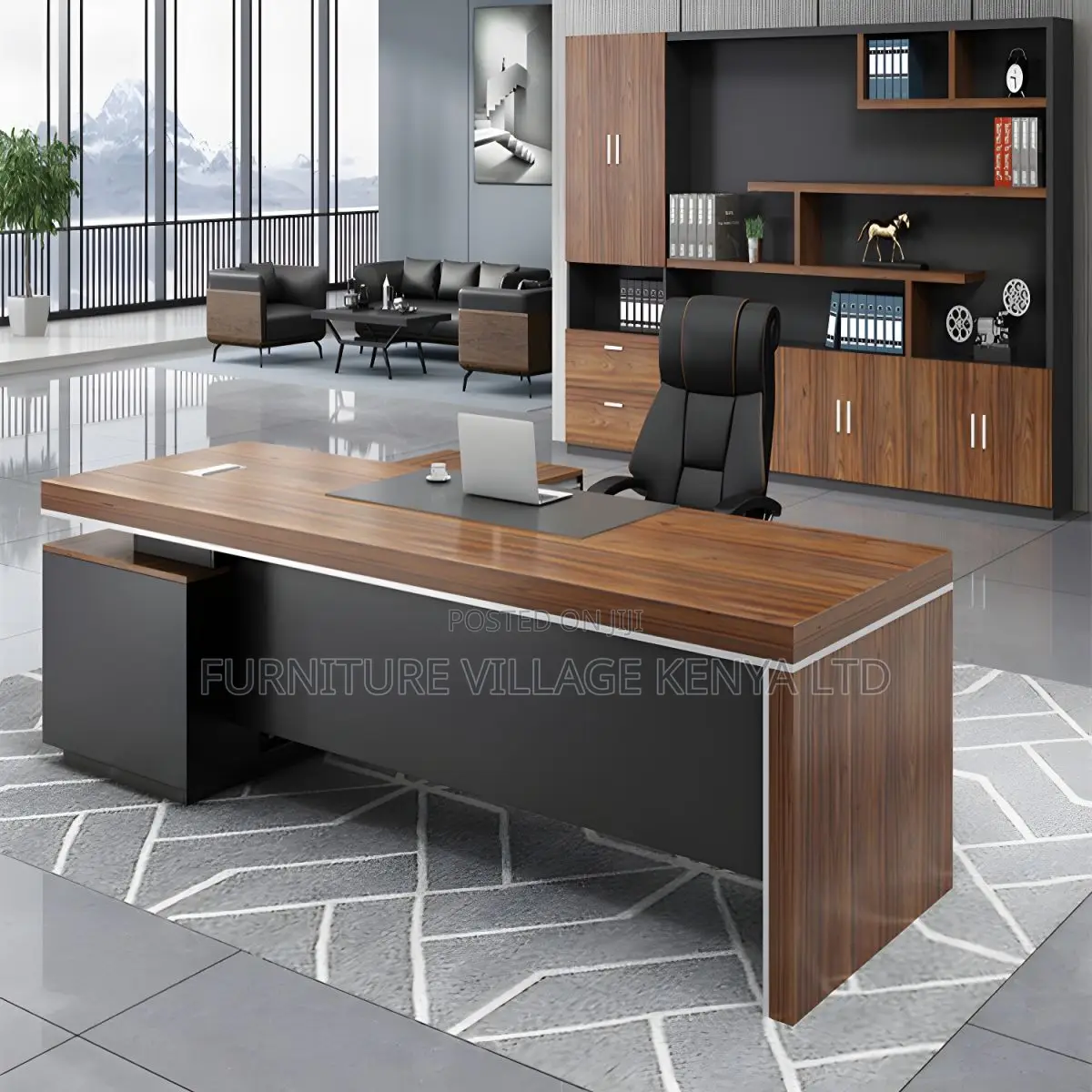 Office Tables| 1.8 Meters L-shaped Executive Office Desk
