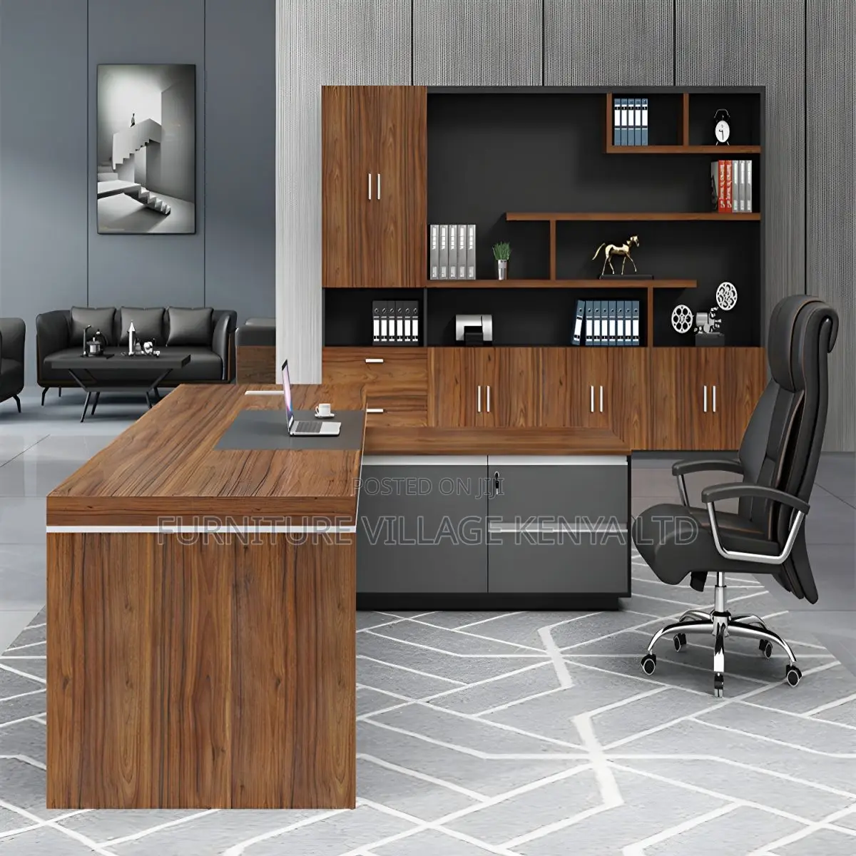 Office Tables| 1.8 Meters L-shaped Executive Office Desk