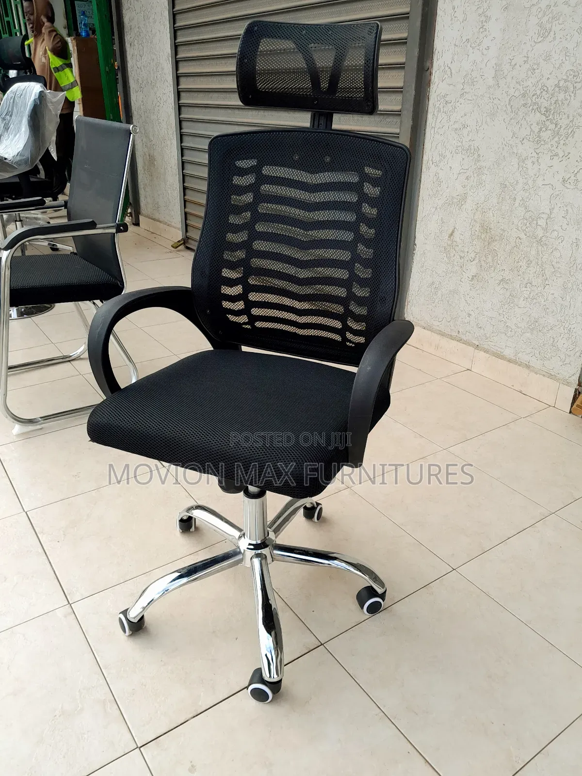 Black Office Chair Headrest Chair