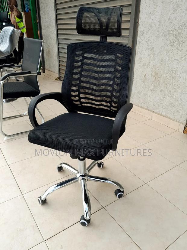 Black Office Chair Headrest Chair - main view