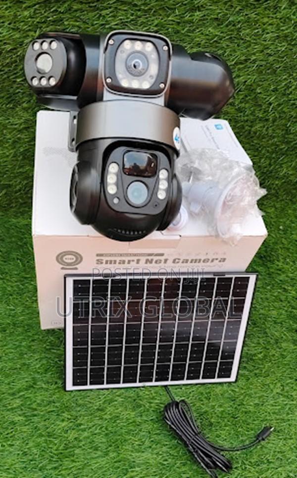 Wireless V380 Triple Lens Solar Camera With 4g Sim - main view