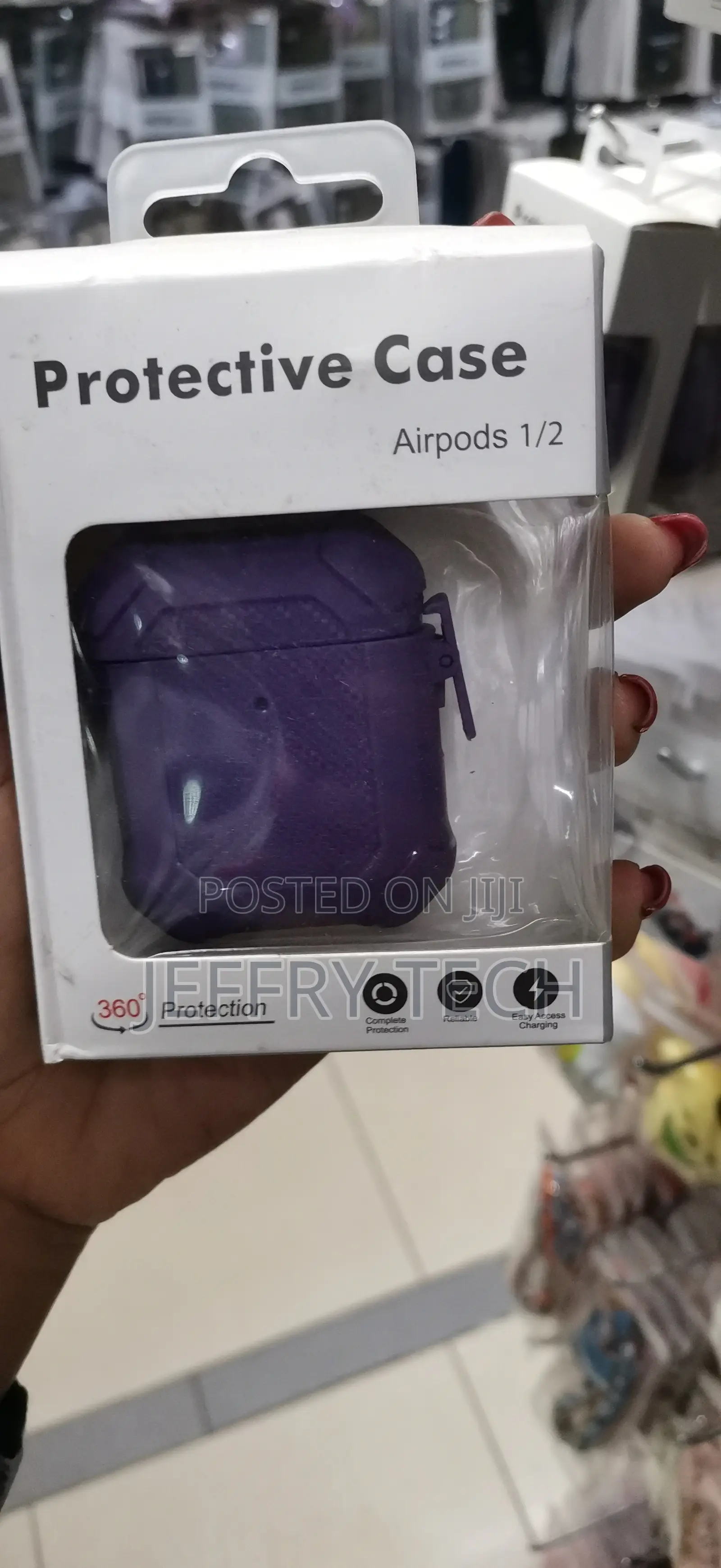 Eggshell Protective Airpods 1/2 Case (Purple Color