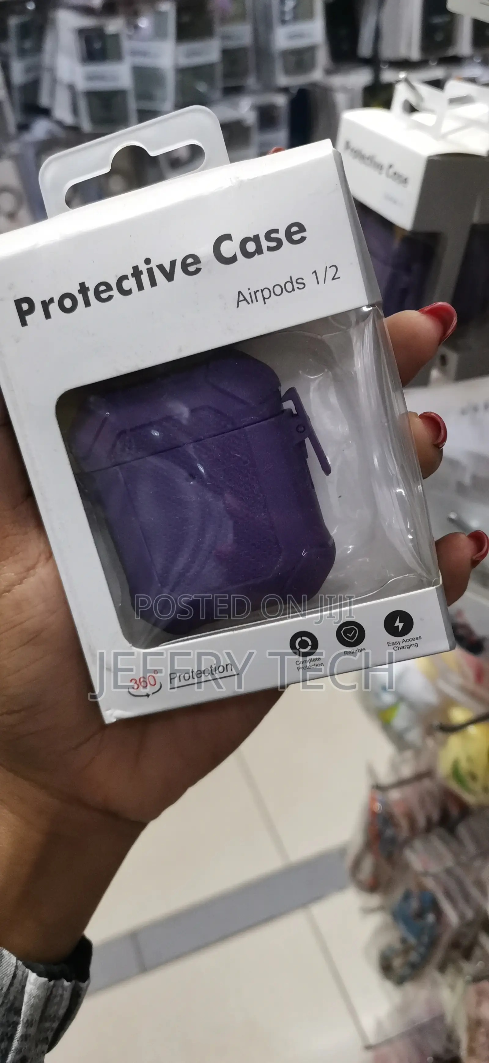 Eggshell Protective Airpods 1/2 Case (Purple Color