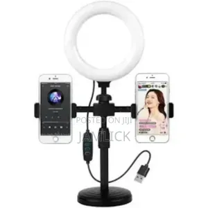 6" Led Selfie Ring Light – 3 Modes Dual Phone Holder - Dv