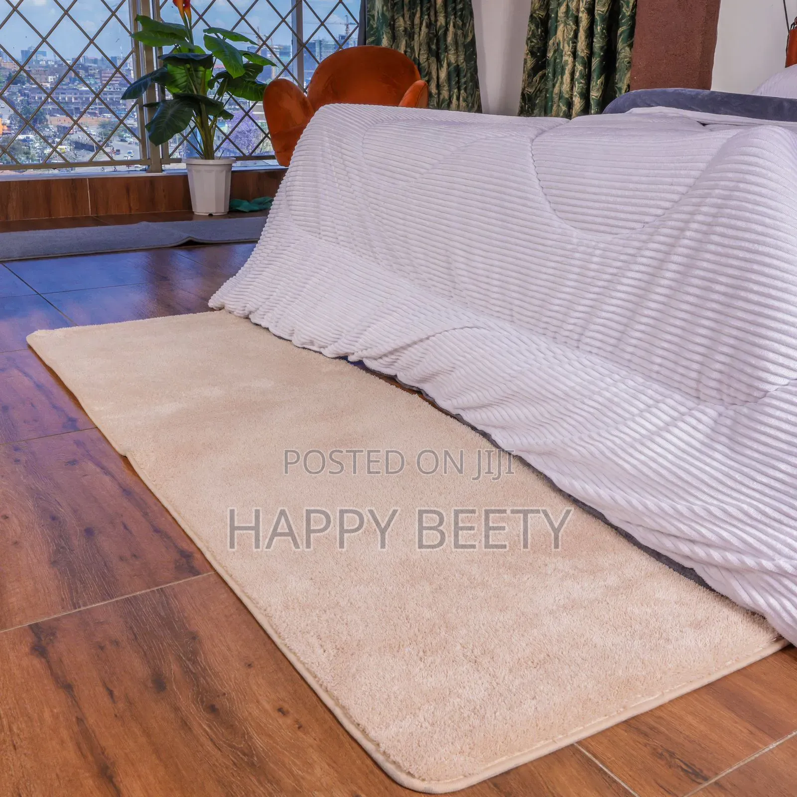 Non Slip Absorbent Bedside Mat Soft Luxurious 60*180 Cm