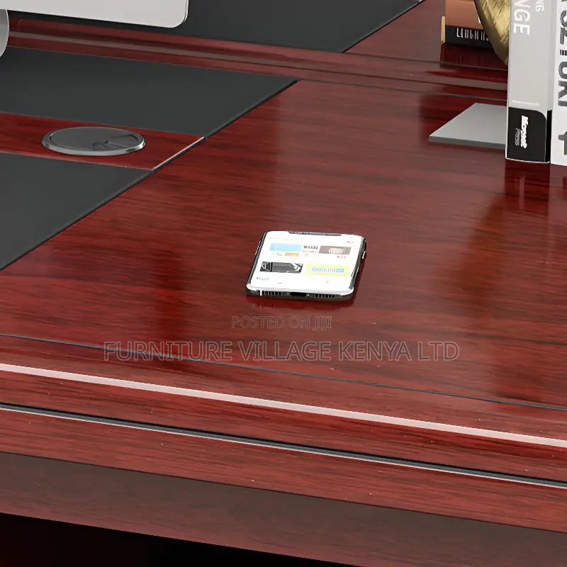 Executive Desks: 1.4 Meters Mahogany Office Table With Drawers