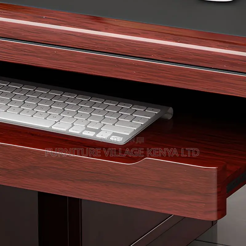 Executive Desks: 1.4 Meters Mahogany Office Table With Drawers