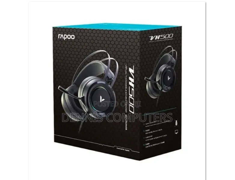 Rapoo Virtual 7.1 Channels Gaming Wired Usb Headset Vh500 - Black
