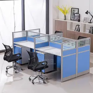 4-Way Blue Imported Office Workstation