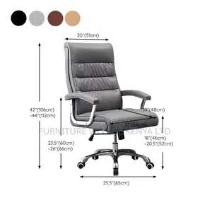 Office Chair| Brown & Black Executive Office Leather Seat