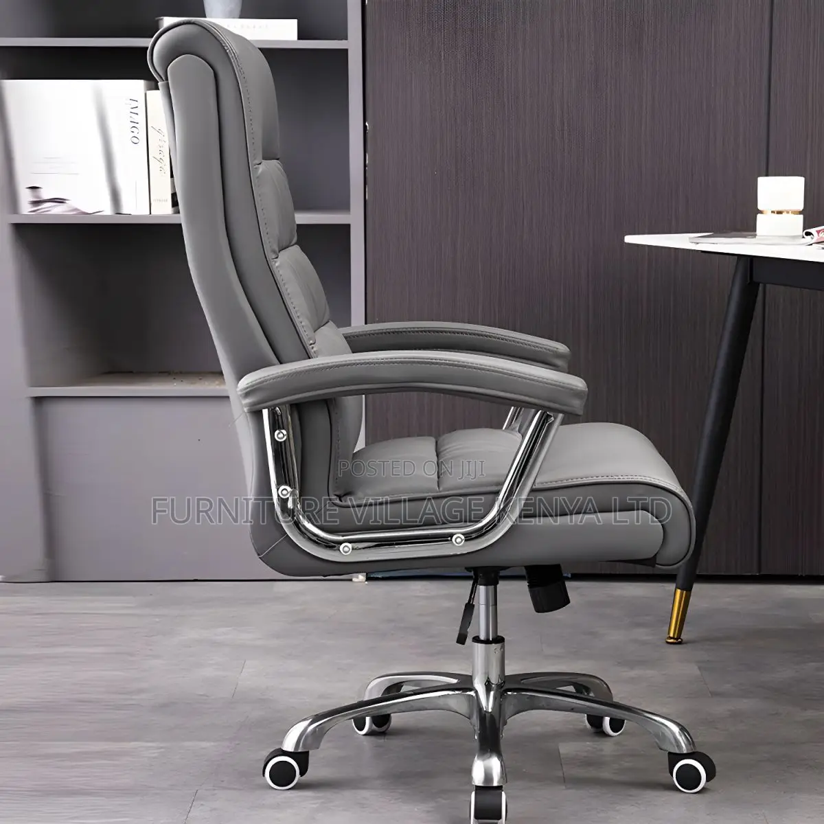 Office Chair| Brown & Black Executive Office Leather Seat