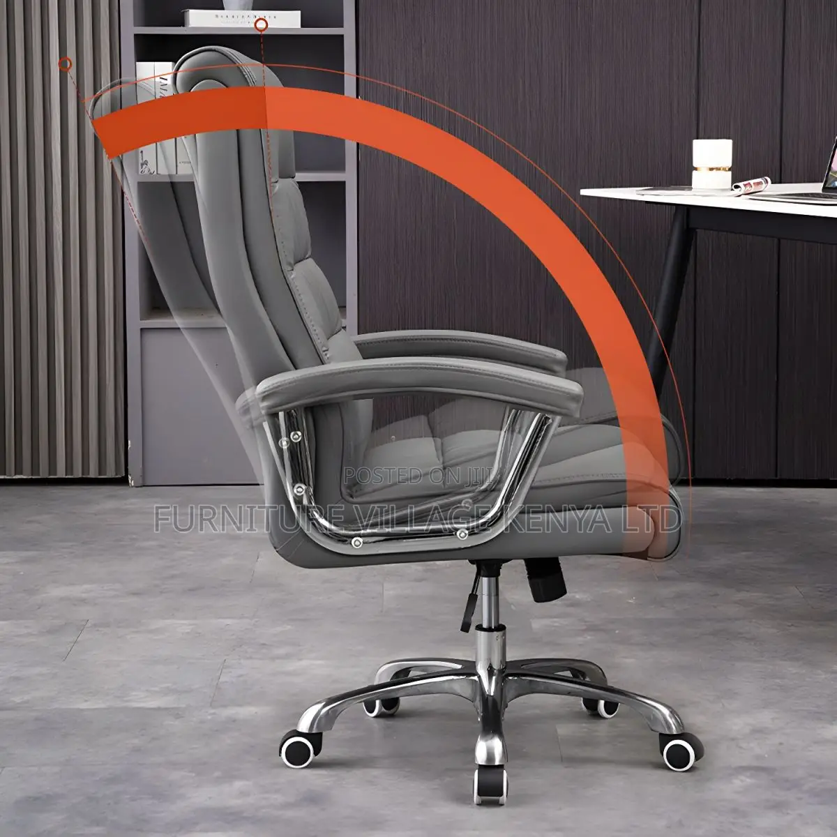 Office Chair| Brown & Black Executive Office Leather Seat
