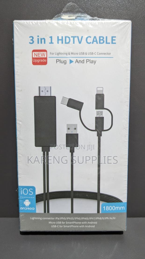 3 in 1 HDTV Cable 1.8m