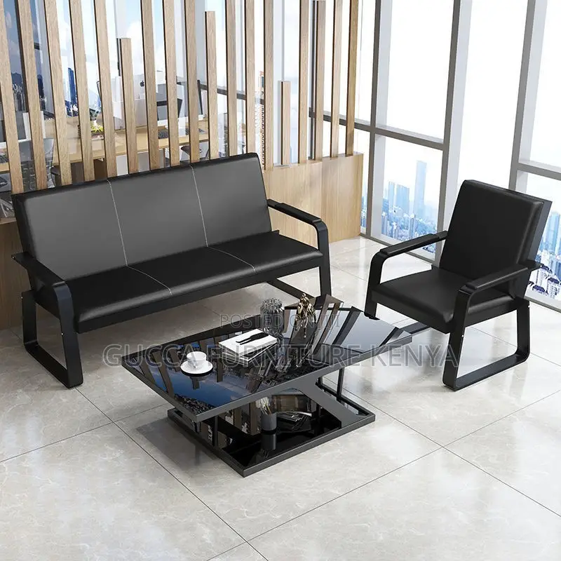5-searter Leather Executive Reception Sofa Set