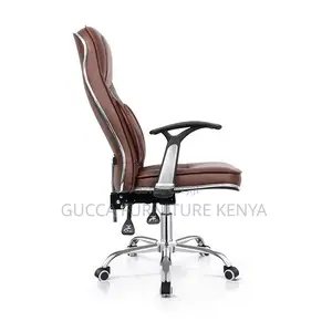 Brown Adjustable Leather Generic Chair