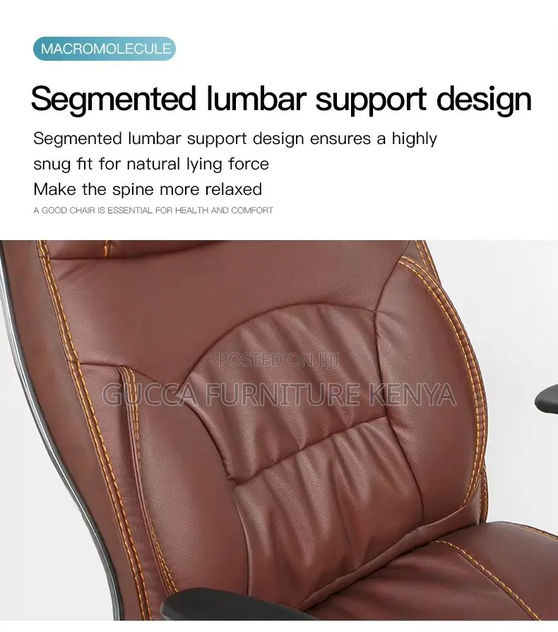 Brown Adjustable Leather Generic Chair