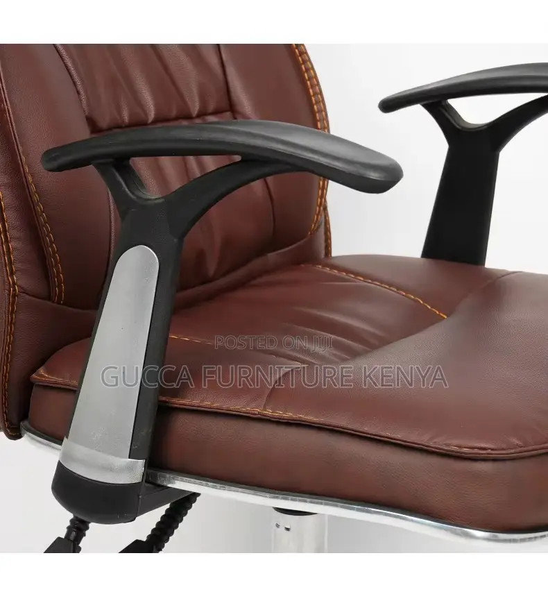 Brown Adjustable Leather Generic Chair