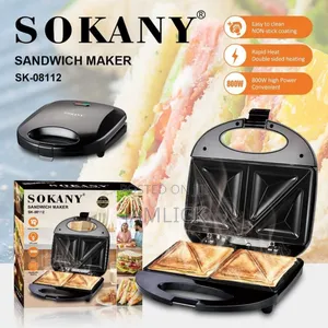 Sokany 2-Slice Sk-08112 Sandwich Maker –Dv