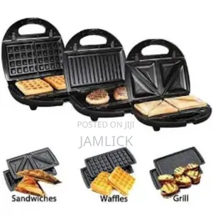 Sokany 3-in-1 Sandwich Maker – Waffles, Grill Sandwiches - Dv
