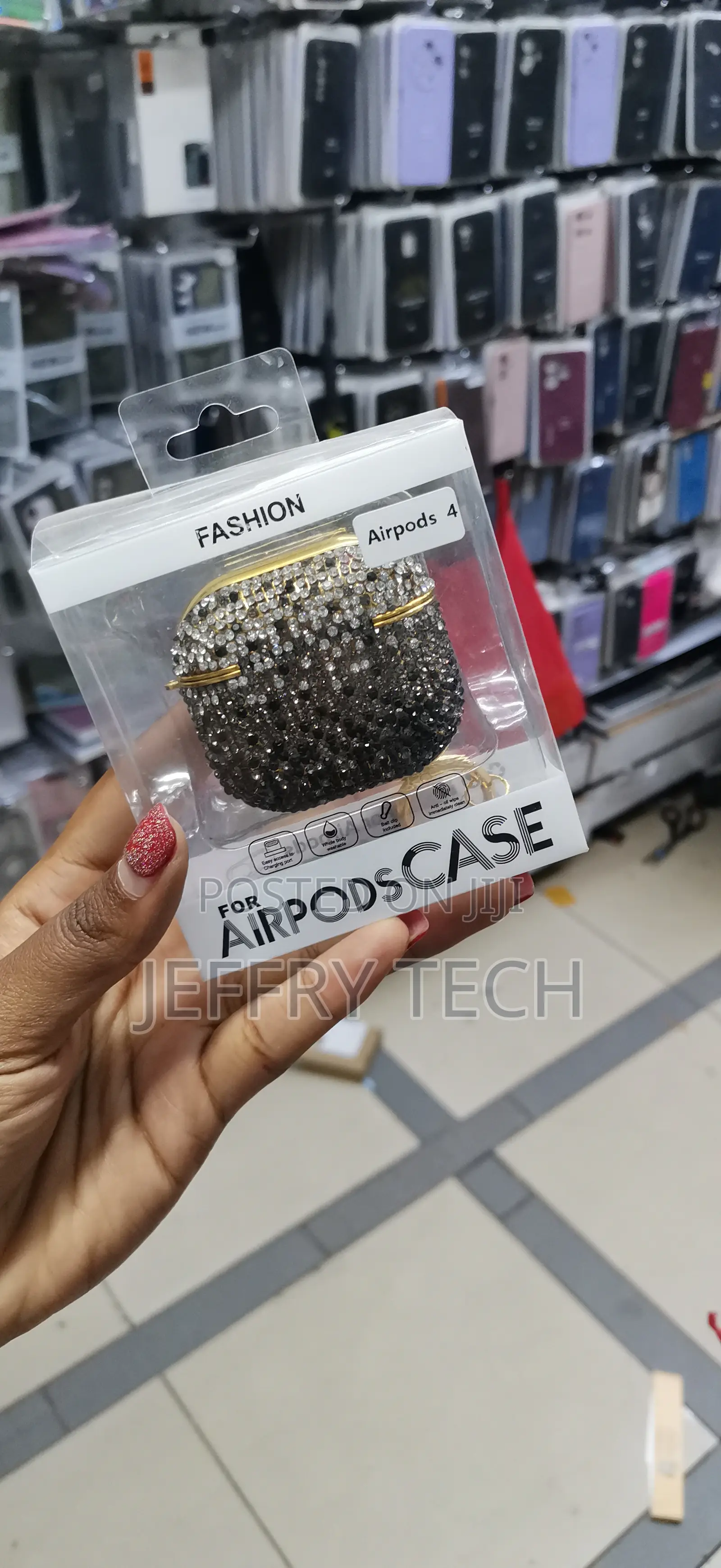 Luvi Airpods 4 Diamond Rhinestone Bling Glitter Crystal Shiny Cover