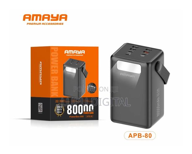 Amaya Powerbox 800 Apb-80 *80,000mah 22.5w Pd Fast Charging Power Bank