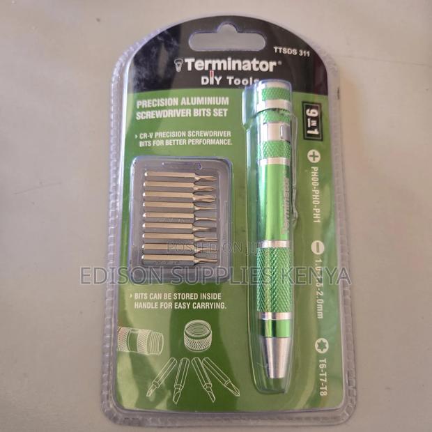 Terminator Precision Screwdrivers Bit Set 9-in-1 Aluminium Tips Best - main view