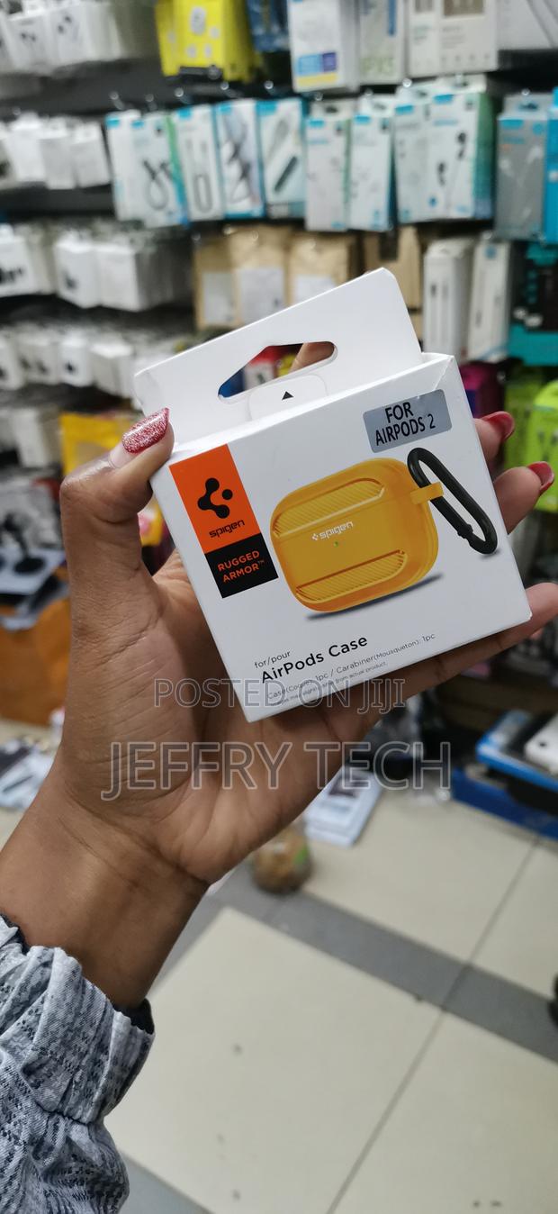 Spigen Rugged Armor Designed for Airpods Pro 2 Case -Orange - thumbnail 2