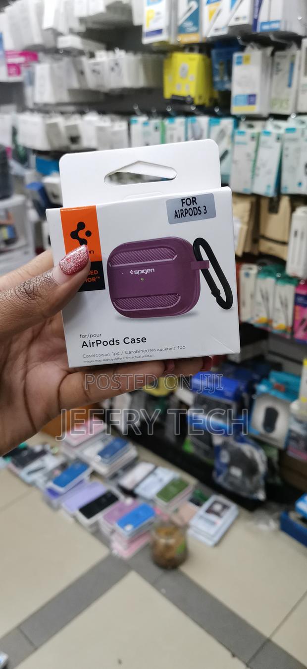 Iaser Spigen Rugged Armor Case for Apple Airpods 3 -Maroon - main view